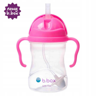 B.Box BB00511 fľaša na vodu so slamkou, 240 ml, ružová